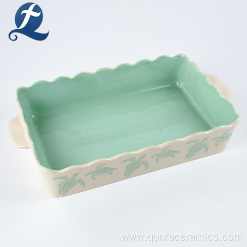 Grade High Quality Double Layer Ceramic Baking Tray